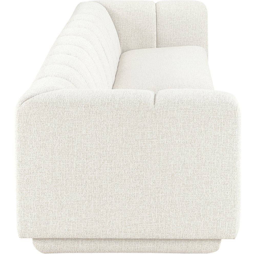 Modari Cream Fabric Upholstered 2pc. Modular Sofa