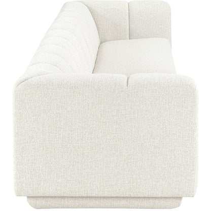 Modari Cream Fabric Upholstered 2pc. Modular Sofa