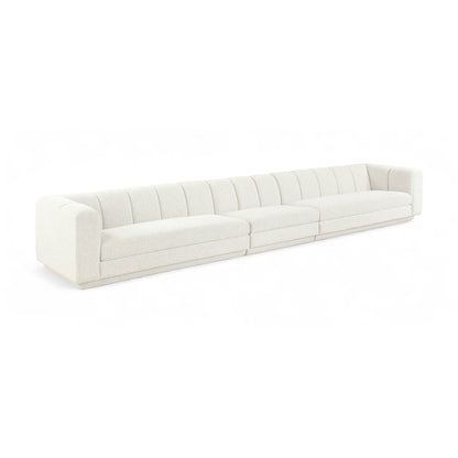 Modari Cream Fabric Upholstered 3pc. Modular Sofa