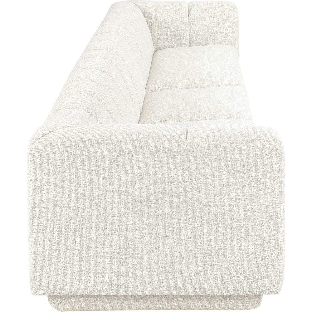Modari Cream Fabric Upholstered 3pc. Modular Sofa