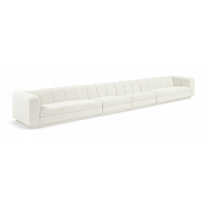 Modari Cream Fabric Upholstered 4pc. Modular Sofa