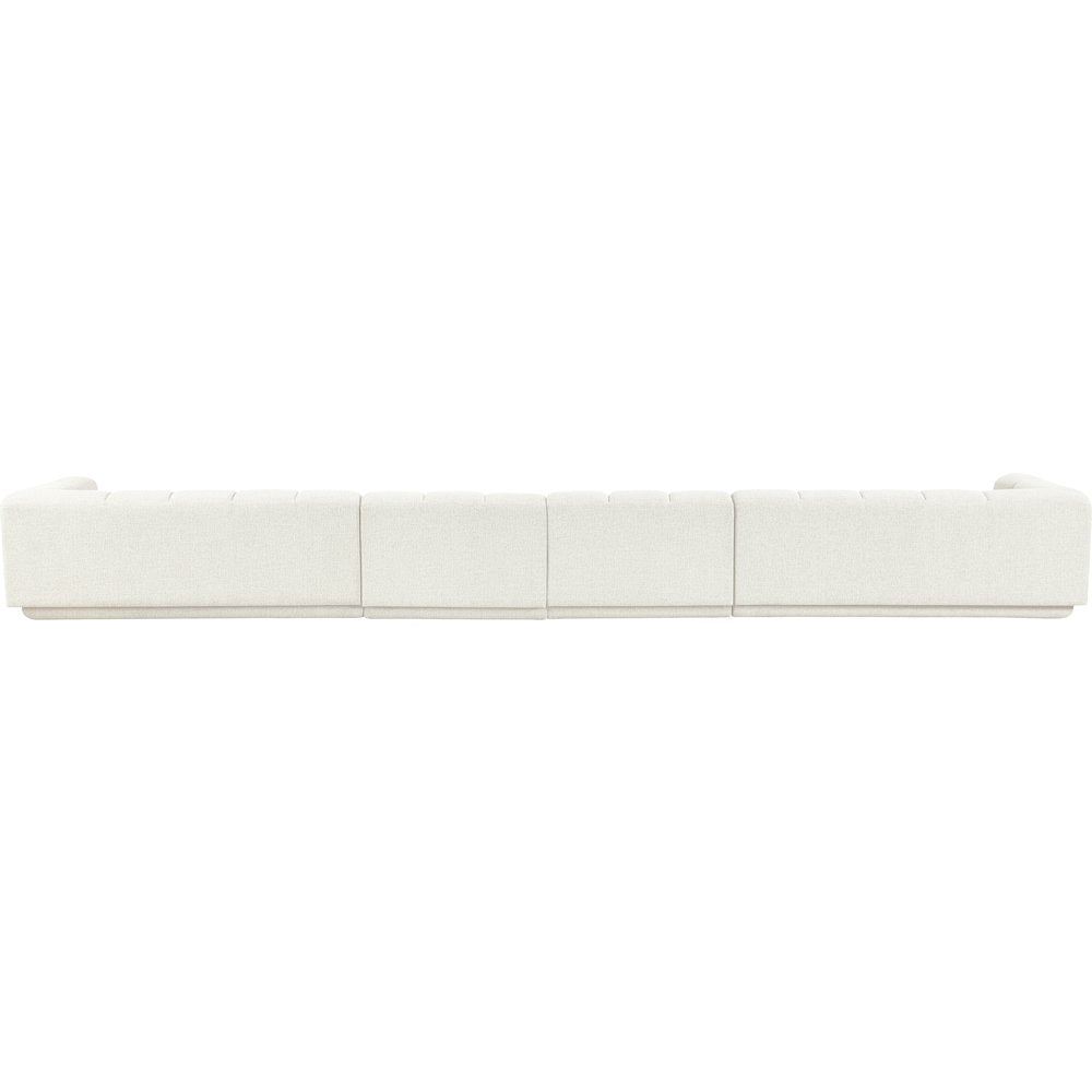 Modari Cream Fabric Upholstered 4pc. Modular Sofa
