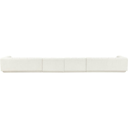 Modari Cream Fabric Upholstered 4pc. Modular Sofa