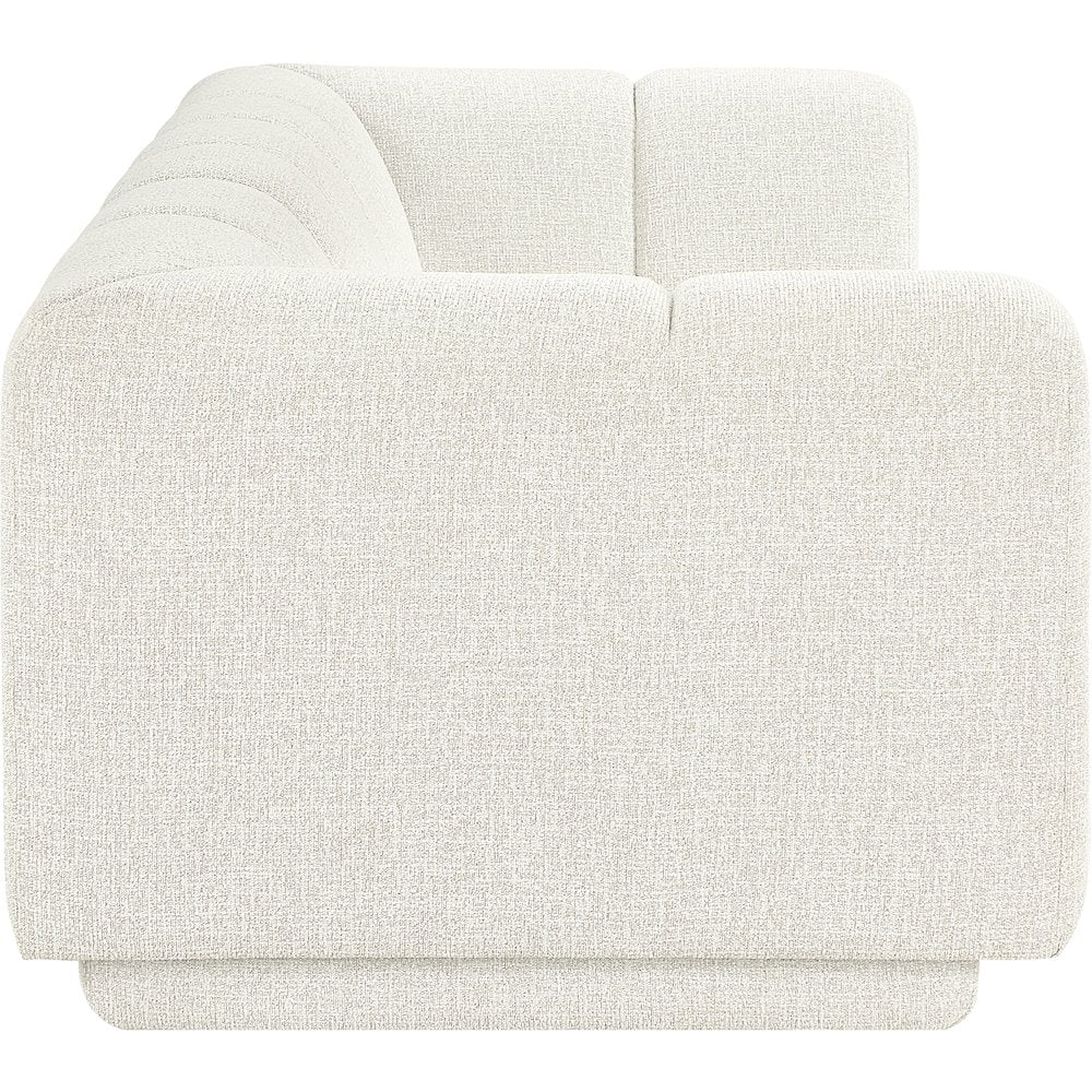 Modari 95" Cream Fabric Upholstered Sofa