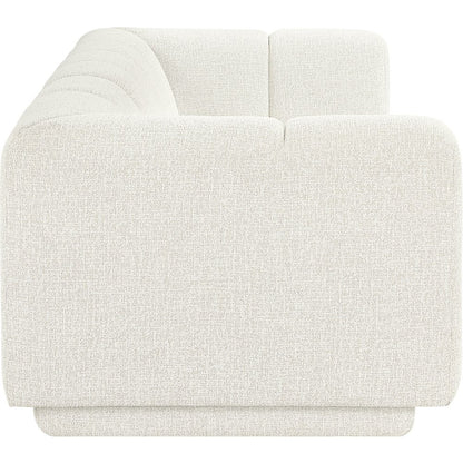 Modari 95" Cream Fabric Upholstered Sofa