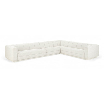 Modari Cream Fabric Upholstered 4pc. Modular Sectional