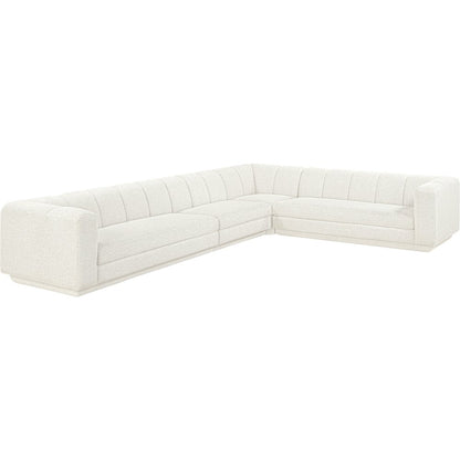 Modari Cream Fabric Upholstered 4pc. Modular Sectional