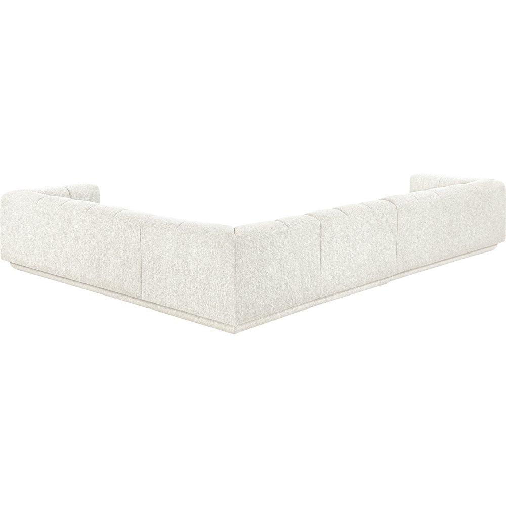 Modari Cream Fabric Upholstered 4pc. Modular Sectional