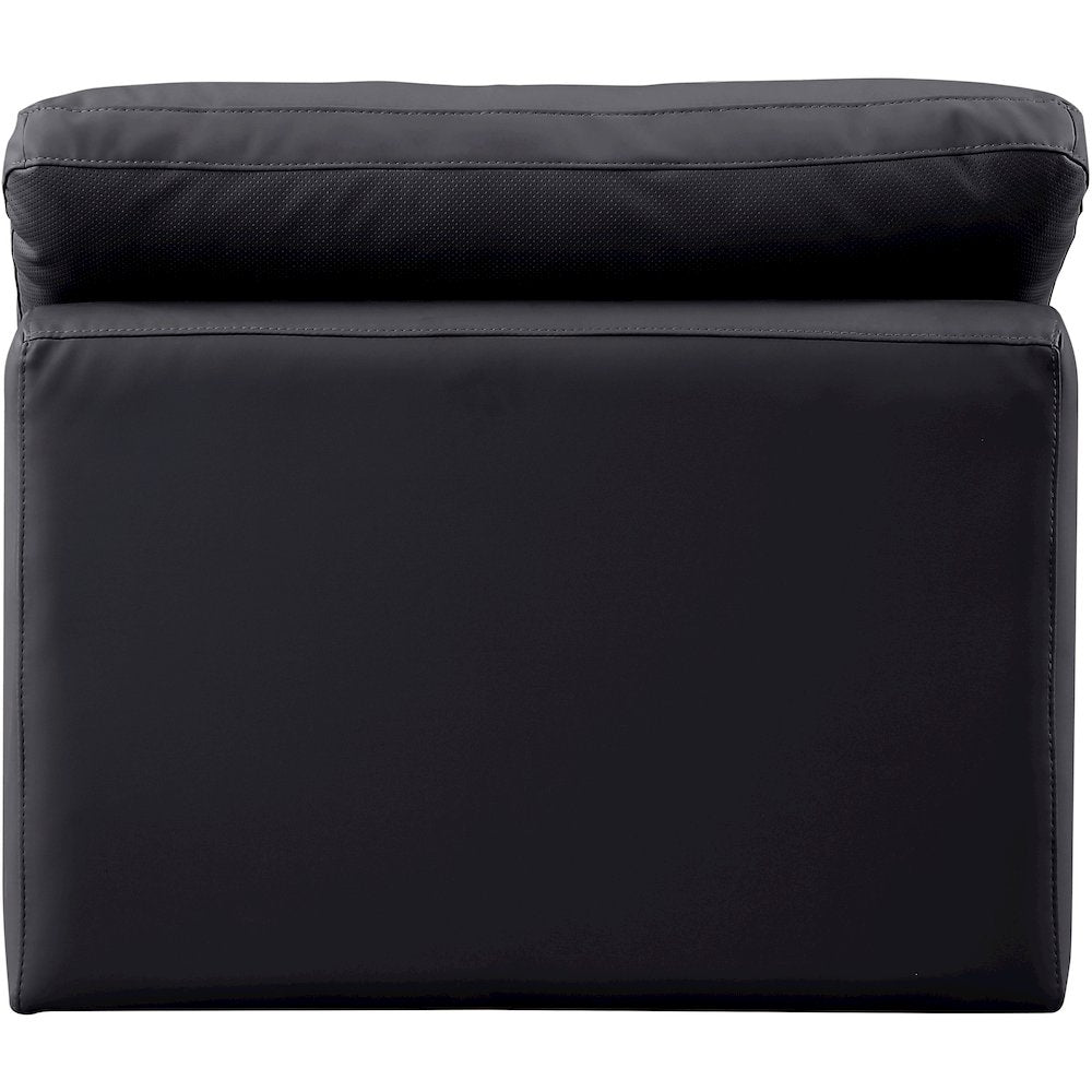 Indulge Black Vegan Leather Armless Chair