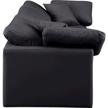 Indulge Black Vegan Leather Modular Sofa