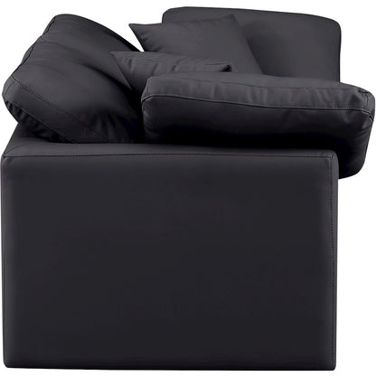 Indulge Black Vegan Leather Modular Sofa