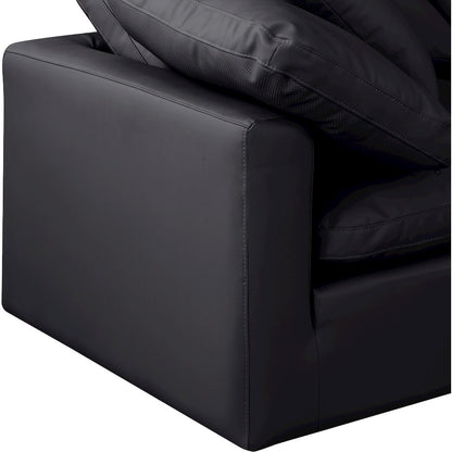 Indulge Black Vegan Leather Modular Sectional