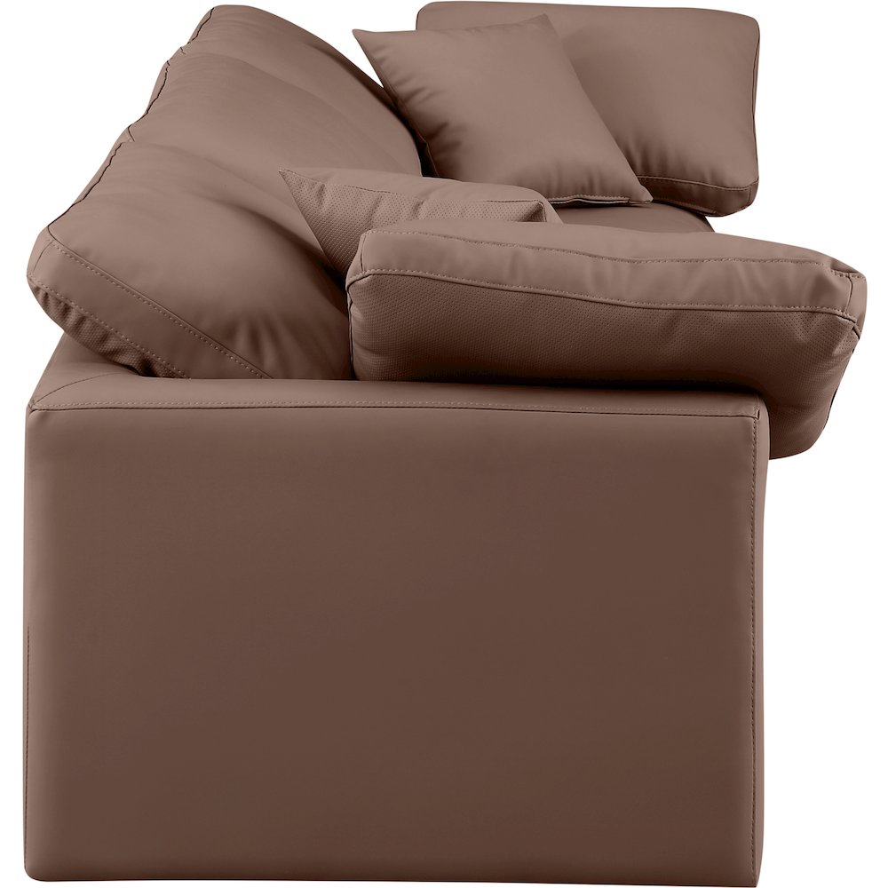 Indulge Brown Vegan Leather Modular Sofa