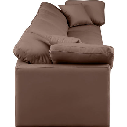 Indulge Brown Vegan Leather Modular Sofa
