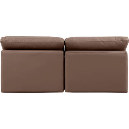 Indulge Brown Vegan Leather Modular Sofa