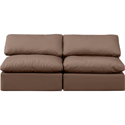 Indulge Brown Vegan Leather Modular Sofa