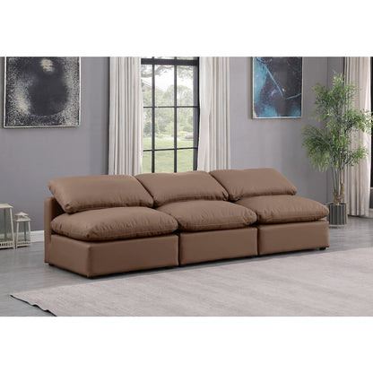Indulge Brown Vegan Leather Modular Sofa