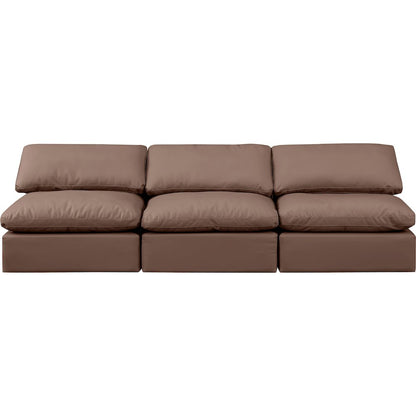 Indulge Brown Vegan Leather Modular Sofa