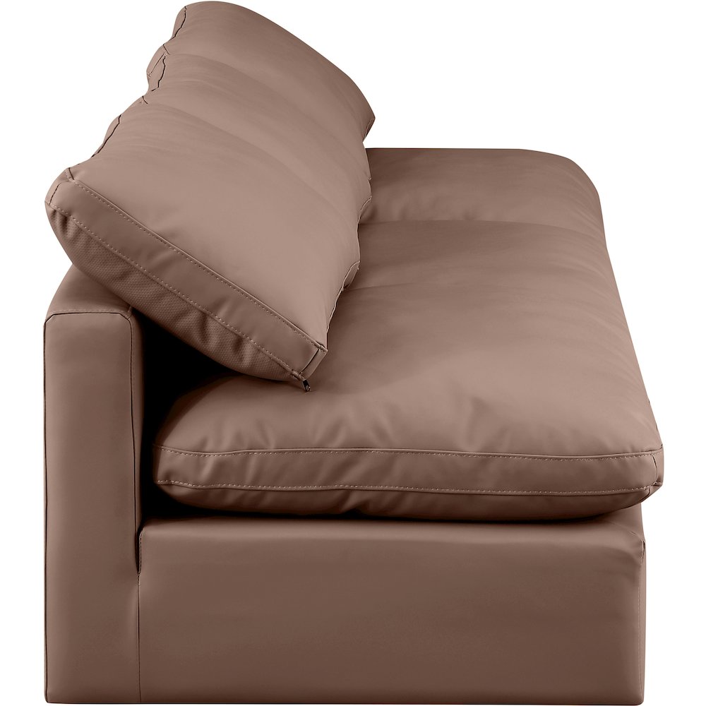 Indulge Brown Vegan Leather Modular Sofa