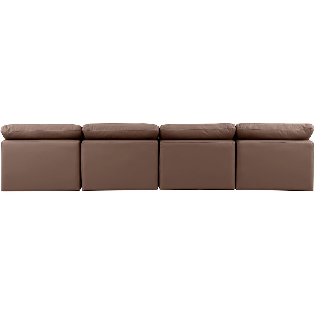 Indulge Brown Vegan Leather Modular Sofa