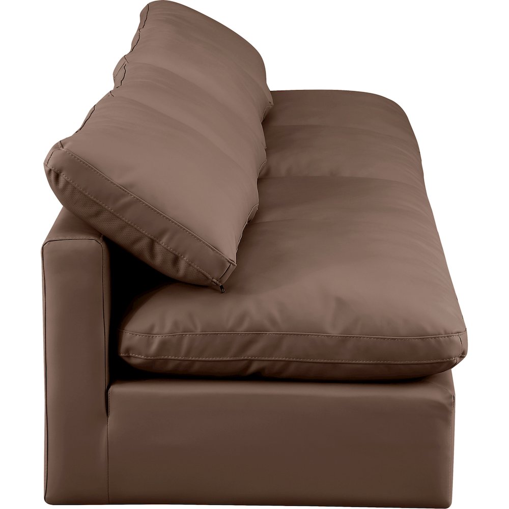 Indulge Brown Vegan Leather Modular Sofa
