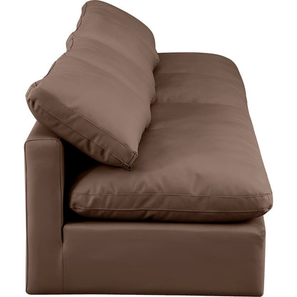 Indulge Brown Vegan Leather Modular Sofa