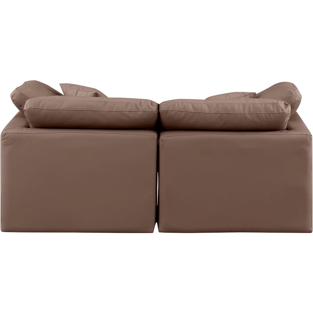 Indulge Brown Vegan Leather Modular Sofa