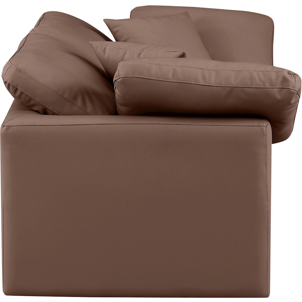 Indulge Brown Vegan Leather Modular Sofa
