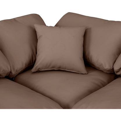 Indulge Brown Vegan Leather Modular Sectional