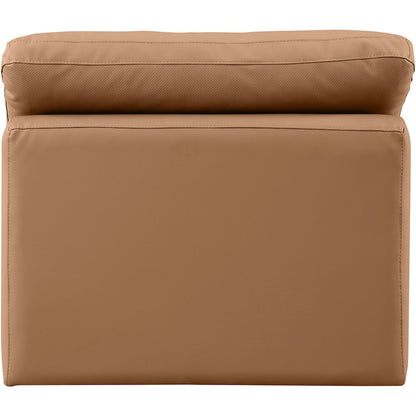 Indulge Cognac Vegan Leather Armless Chair