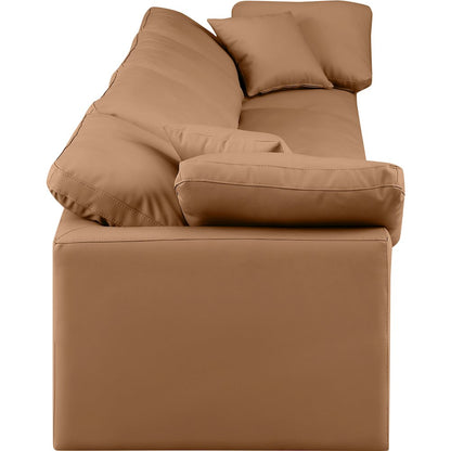 Indulge Cognac Vegan Leather Modular Sofa