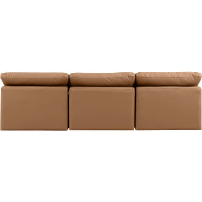 Indulge Cognac Vegan Leather Modular Sofa