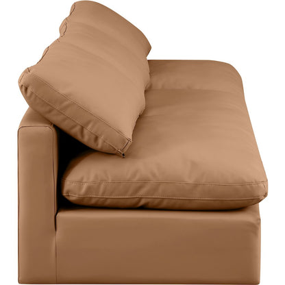 Indulge Cognac Vegan Leather Modular Sofa