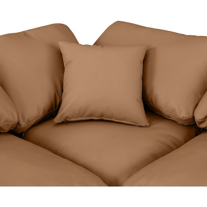 Indulge Cognac Vegan Leather Modular Sectional