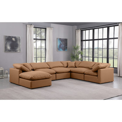 Indulge Cognac Vegan Leather Modular Sectional