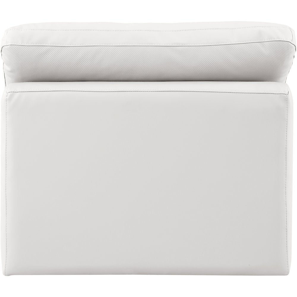Indulge Cream Vegan Leather Armless Chair