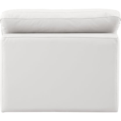 Indulge Cream Vegan Leather Armless Chair