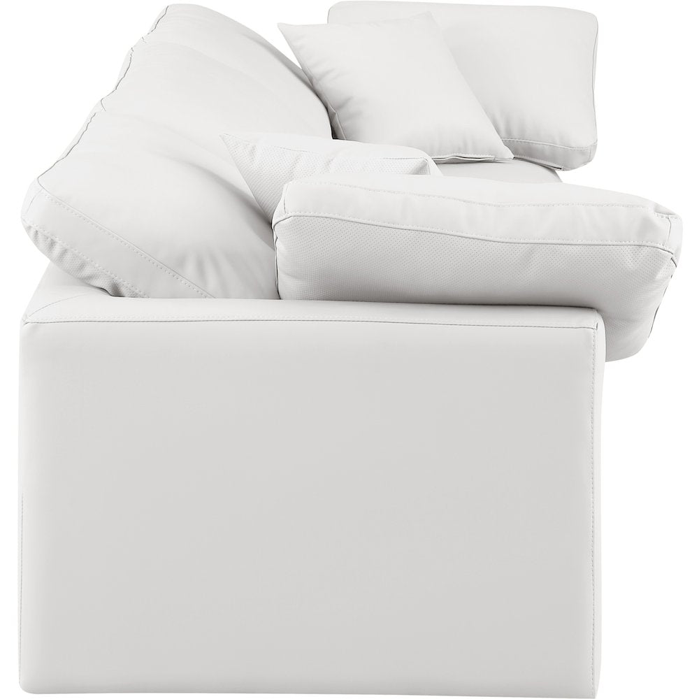 Indulge Cream Vegan Leather Modular Sofa