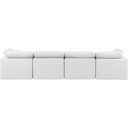 Indulge Cream Vegan Leather Modular Sofa