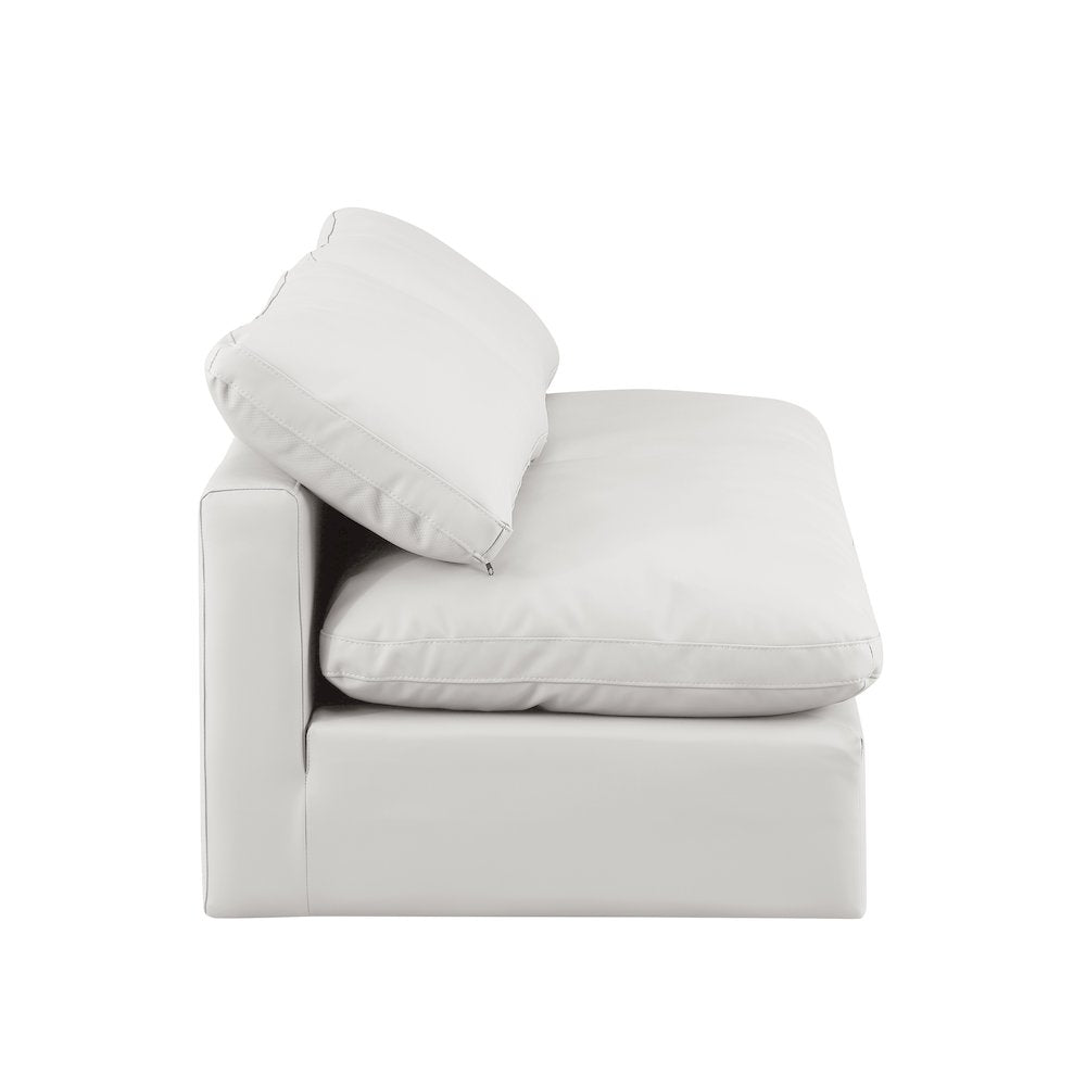 Indulge Cream Vegan Leather Modular Sofa