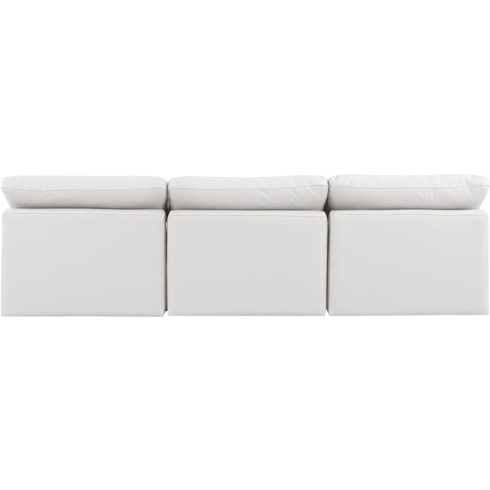 Indulge Cream Vegan Leather Modular Sofa