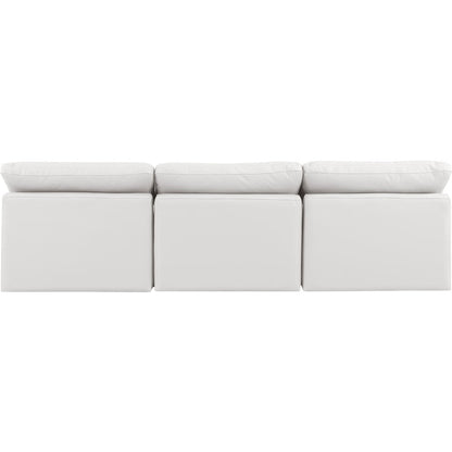 Indulge Cream Vegan Leather Modular Sofa