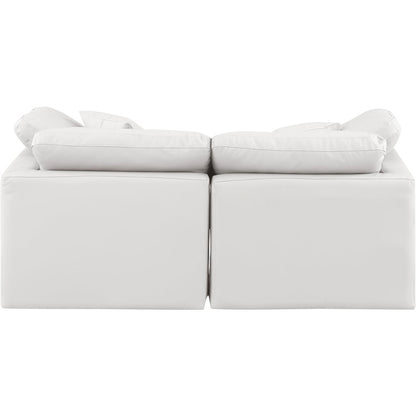 Indulge Cream Vegan Leather Modular Sofa