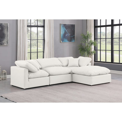 Indulge Cream Vegan Leather Modular Sectional