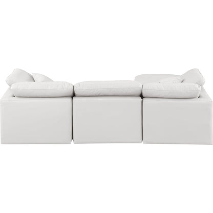 Indulge Cream Vegan Leather Modular Sectional