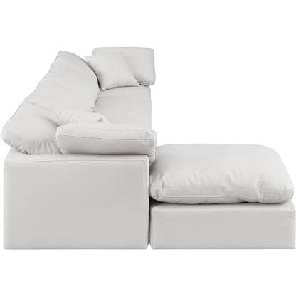 Indulge Cream Vegan Leather Modular Sectional