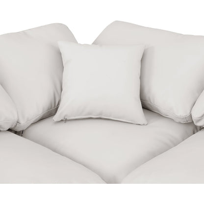Indulge Cream Vegan Leather Modular Sectional