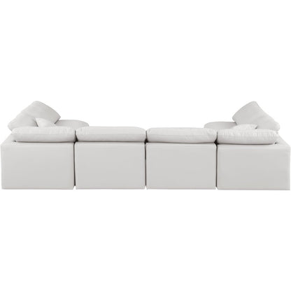 Indulge Cream Vegan Leather Modular Sectional