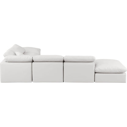 Indulge Cream Vegan Leather Modular Sectional