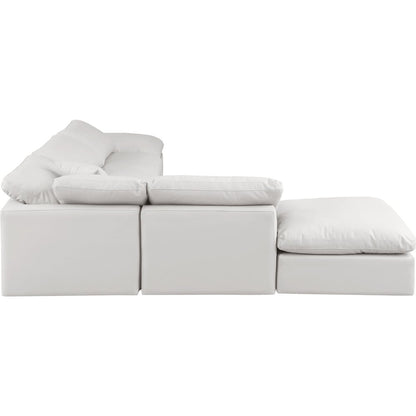 Indulge Cream Vegan Leather Modular Sectional